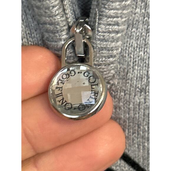 Golfino Leopard Cotton Cashmere Troyer Sweater - Picture 5 of 8